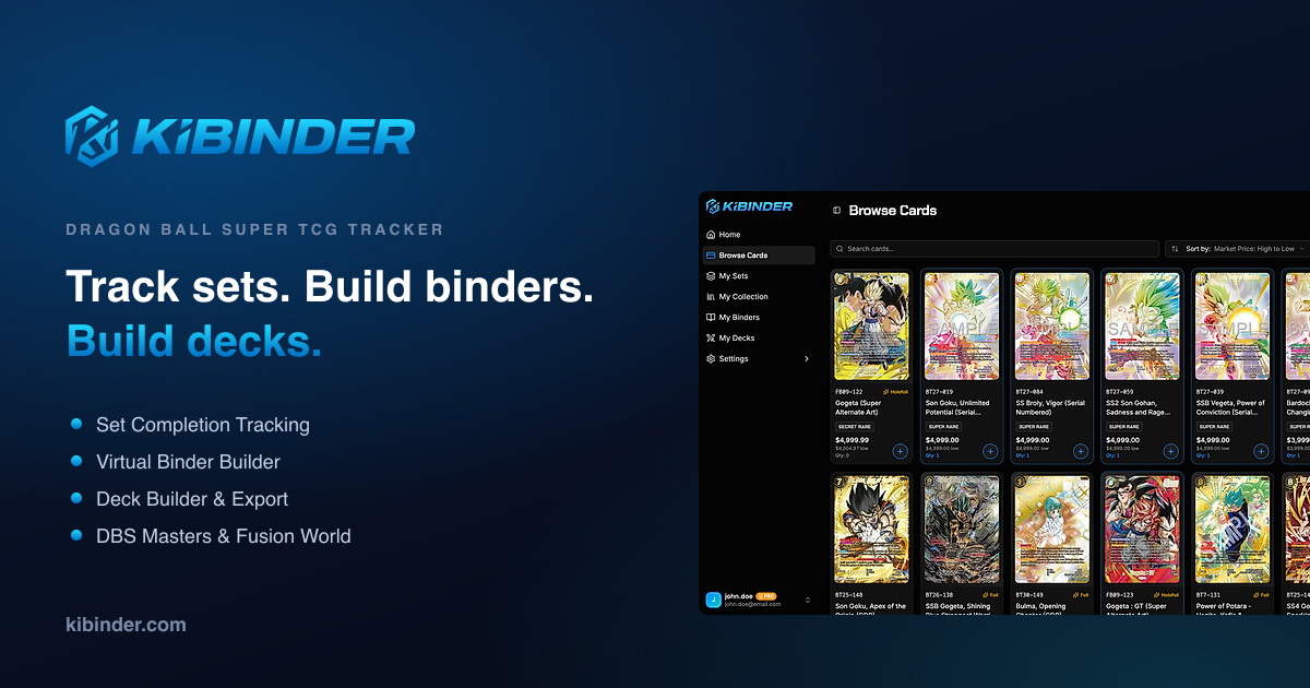 KiBinder — The Ultimate TCG Collection Tracker